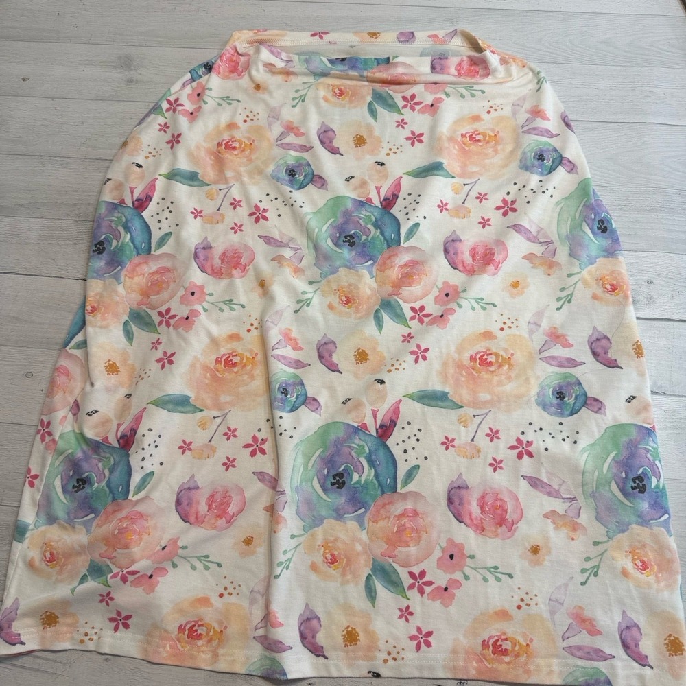 Copper Pearl watercolor floral multi use cover car seat nursing stroller